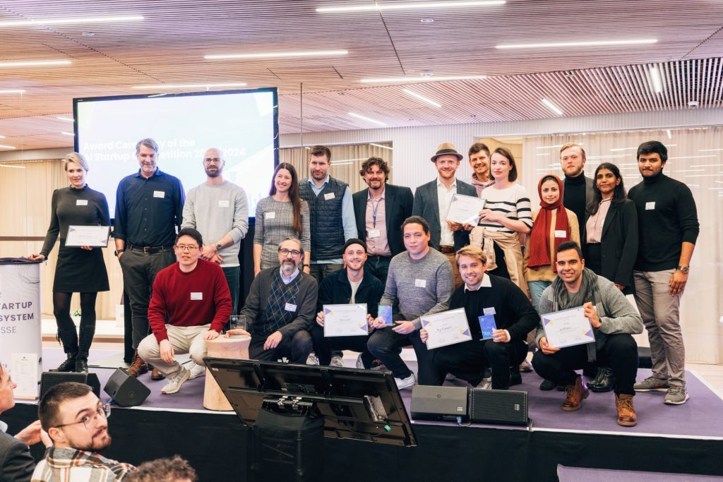 Die sechs Finalisten-Teams des AI Startup Wettbewerbs 2023/2024