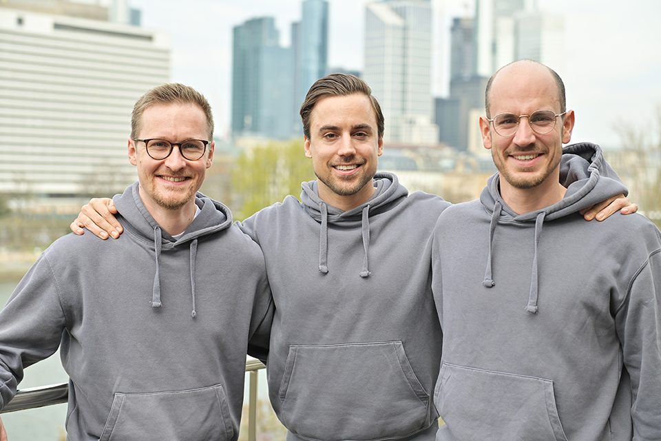 the three Cyreen founders (f.l.) Benedict Boos, Ciril Hofmann, Davide Scheidegger